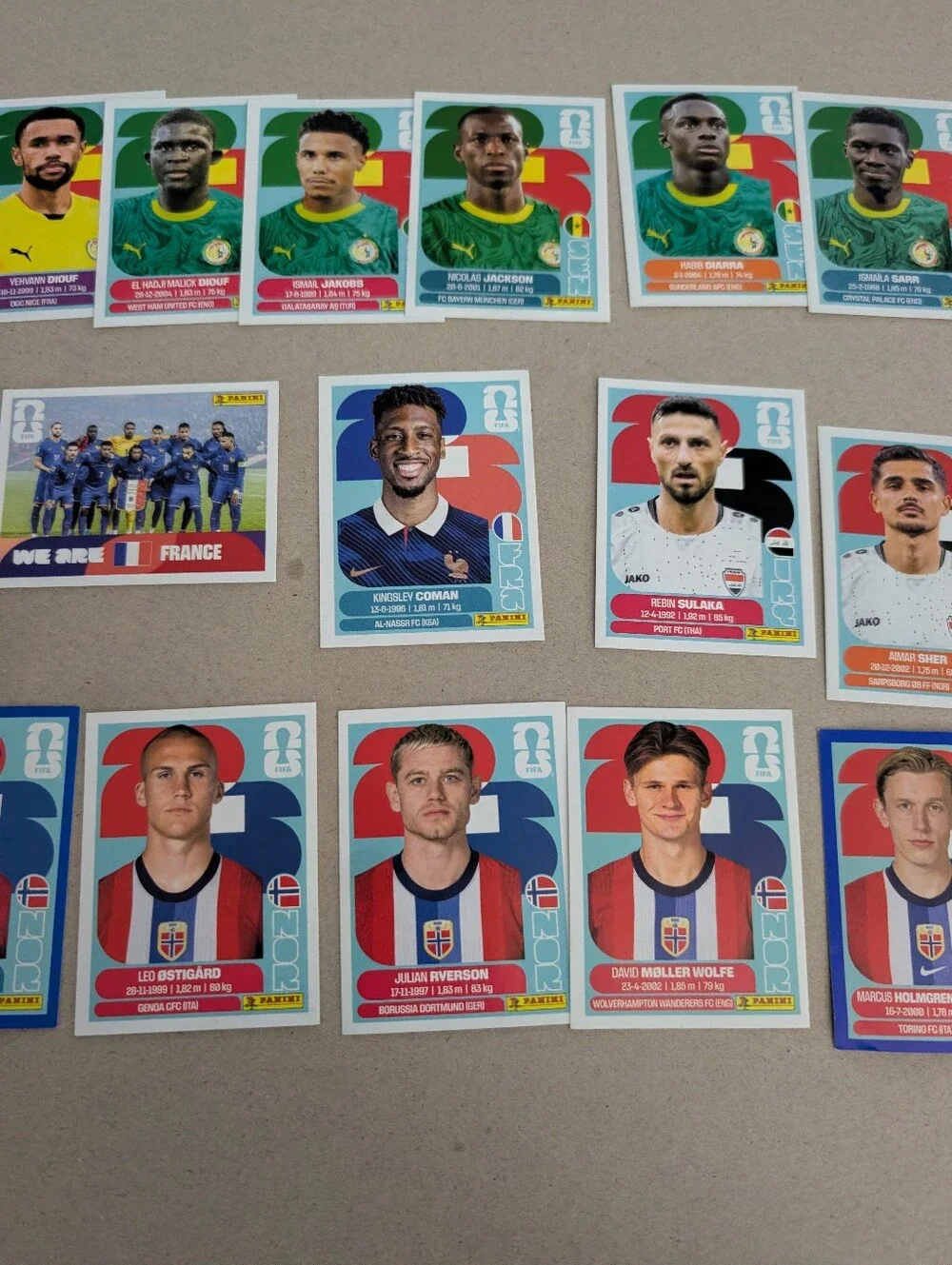 World Cup 2026 Sticker Collection Lot- Group I-, 25- Fra, Sen, Irq, Nor - Picture 3 of 4